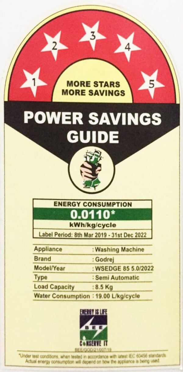 SEMI AUTOMATIC WASHING MACHINE GODREJ WM WSEDGE 85 5.0 TB3 MWNRD